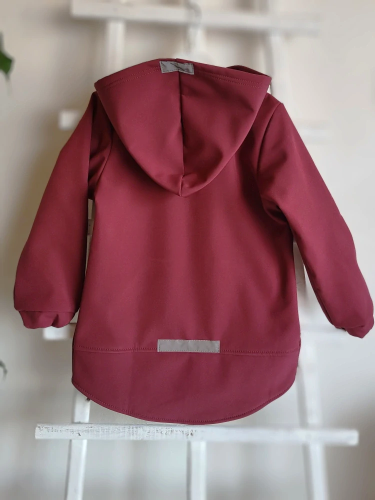 Detská softshellová bunda s flisom bordová veľk.(86/92, 98/104, 122/128, 134/140)