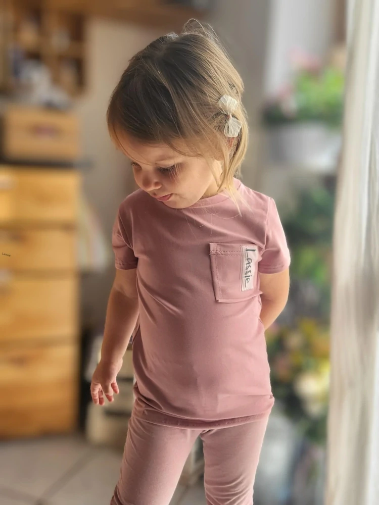 Dievčenské letné tričko púdrové veľk.(92/98, 104/110, 128/134, 140/146)