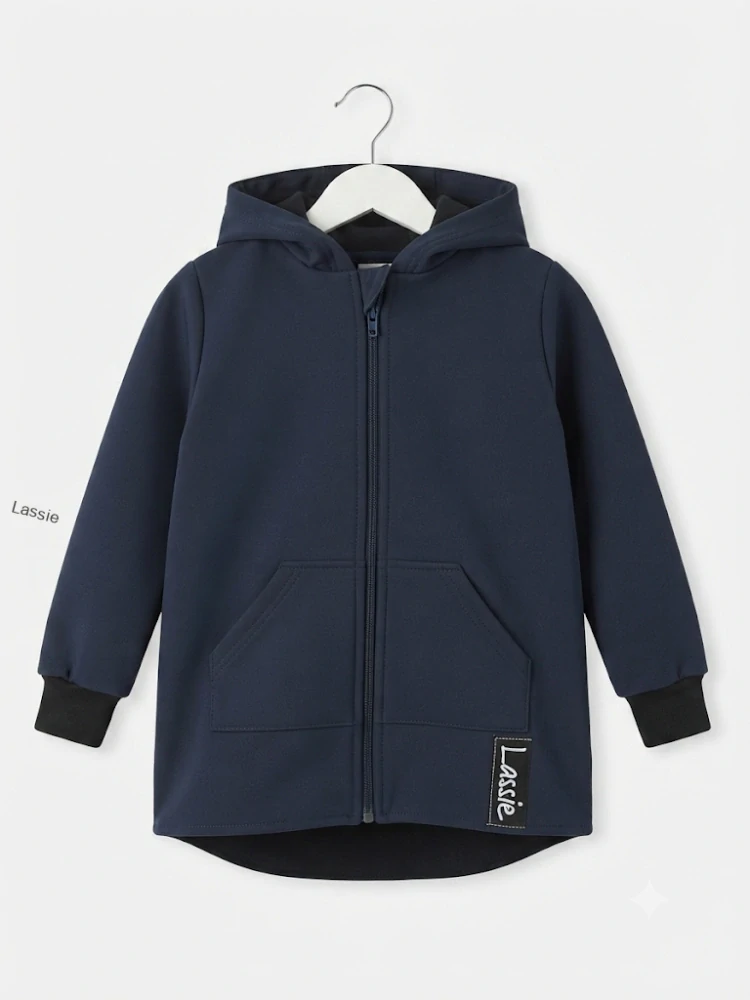 Chlapčenská nepremokavá bunda softshell tmavomodrá s reflexnými prvkami veĺk.(86/92, 98/104, 110/116, 122/128, 134/140)