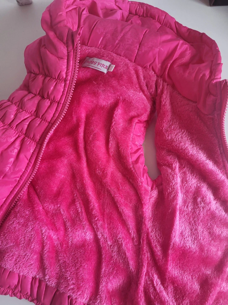 Dievčenská prešívaná vesta pink veľk.104/110