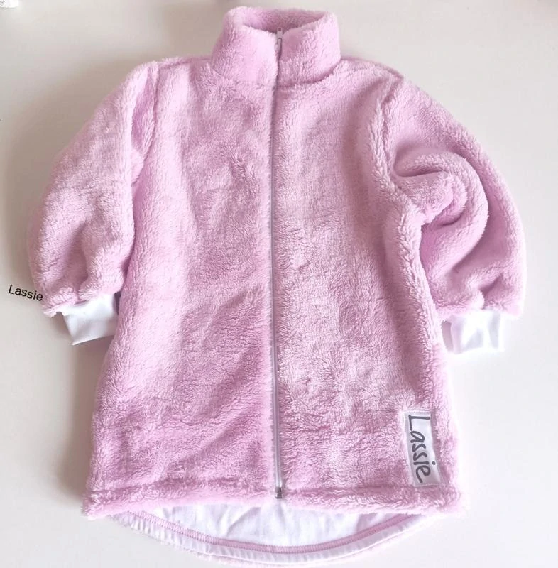 Dievčenská mikina na zips huňatá ružová veľ.(74/80, 86/92, 98/104, 110/116, 122/128, 134/140, 146/152)