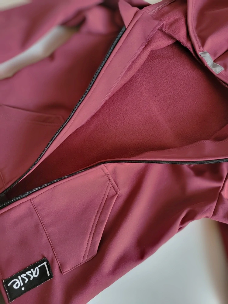 Detská softshellová bunda s flisom bordová veľk.(86/92, 98/104, 122/128, 134/140)