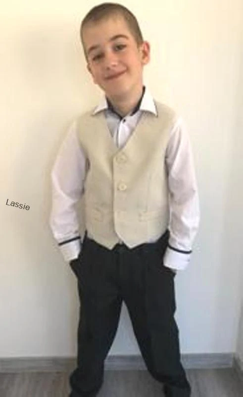 Chlapčenská spoločenská vesta šedá( 128, 134, 158, 164 ) 