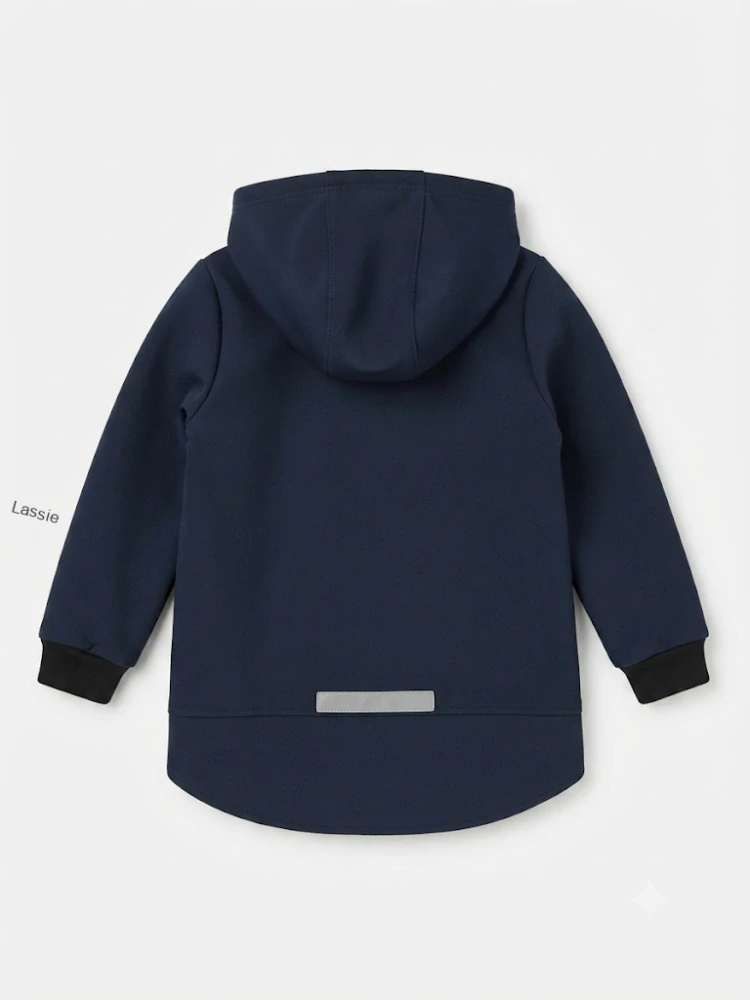 Chlapčenská nepremokavá bunda softshell tmavomodrá s reflexnými prvkami veĺk.(86/92, 98/104, 110/116, 122/128, 134/140)