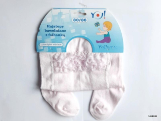 Bavlnené pančušky s fodričkami 