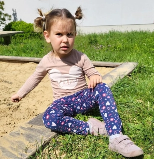 Dievčenské bavlnené legíny vzor veľk.(98, 110, 116)