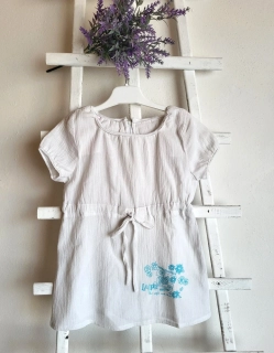 Dievčenská tunika z gázoviny biela (128, 134, 140, 146, 152, 158)