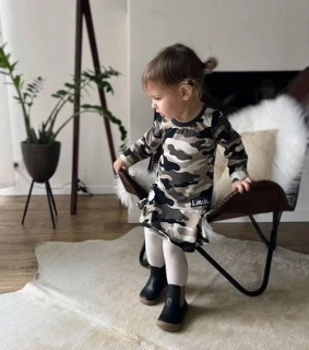 Dievčenské šaty maskáčové veľ.(116,  128)