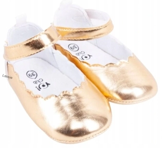 Dojčenské balerínky zlaté veľk. 9-15 mes.