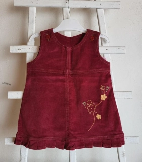 Dievčenské šaty bordové Barbie veĺk.74