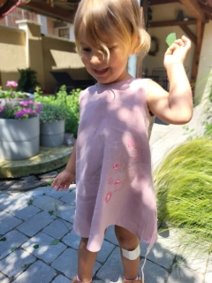 Dievčenské šaty Lienka ľanové veľk. (80, 92 a 98)