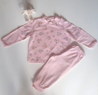 Pyžamko bavlnené zajačiky 80