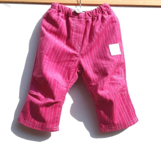 Dievčenské pink nohavice zateplené 74-92