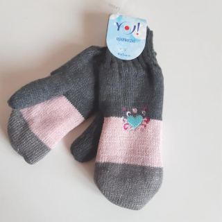 Dievčenské palčiaky dvojvrstvové 16 cm(6-8 r.)