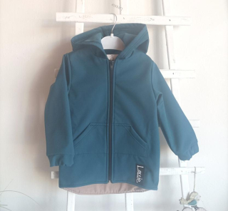 Chlapčenská bunda softshell smaragdovo zelená(98-152)